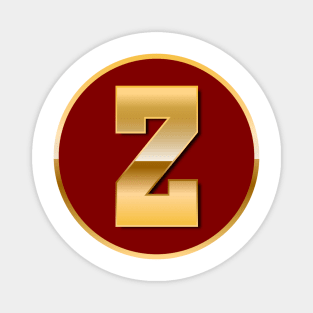 Gold letter Z Magnet